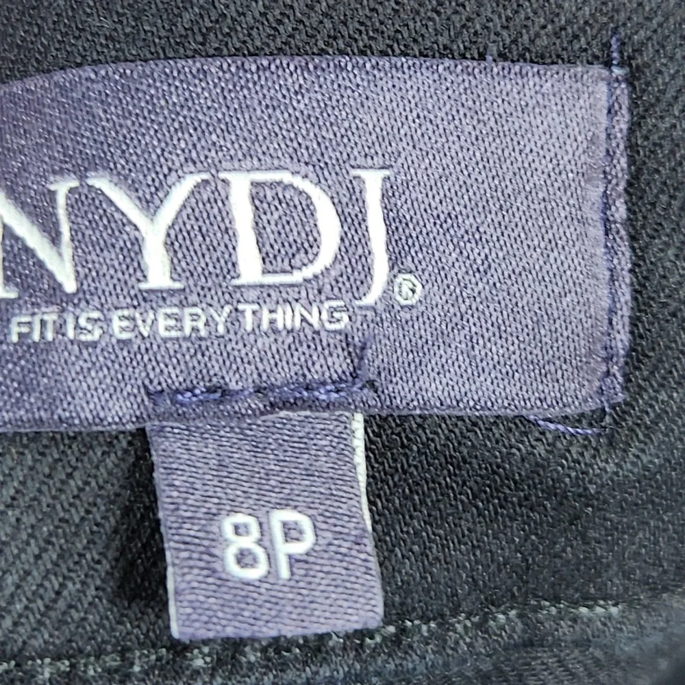 NYDJ Ella Bermuda Shorts Women 8P Petite Black Lift Tuck Stretch‎ Denim A591706